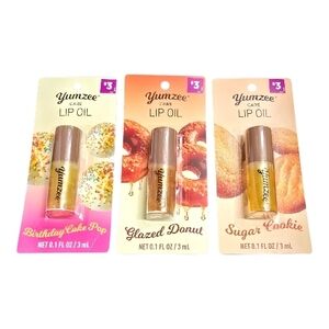 Lip Oil Set - Birthday Cake Pop, Glazed Donut, Sugar Cookie